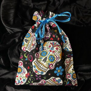 Dia de Muertos Day of the Dead Tarot Card Bag/Tarot Pouch/drawstring bag