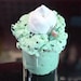 Mint Chocolate Chip Frappe Scented Cloud Creme Slime w/ Coffee Charm & DIY Clay Kit, Instant Snow Fluffy Bingsu Slime, Birthday Gift ASMR 