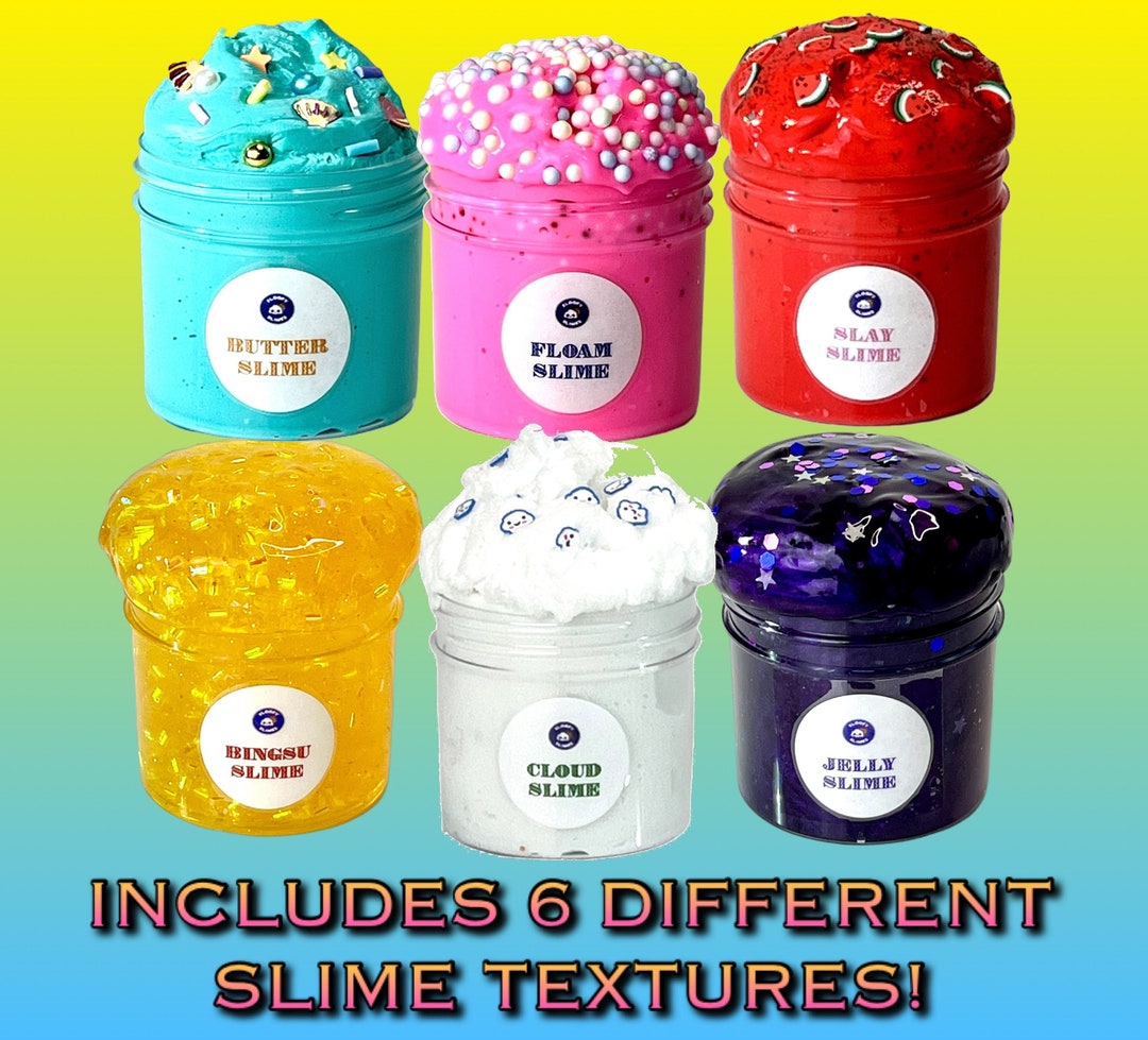 Slime Textures 6-pack Scented 2.5oz, Mystery Box Surprise Kids Birthday  Gifts/bag Filler, Party Favor, Cloud/butter Slime, Cheap Slime, Toys 
