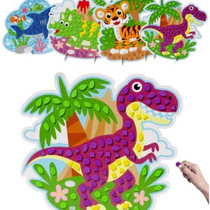 DIY EVA Foam Scene (Makes 4pcs) (Set 2) -Boy & Girl Crafts for Kids Age 3-5 - Perfect decoration for boys or girls room - Teaches shapes