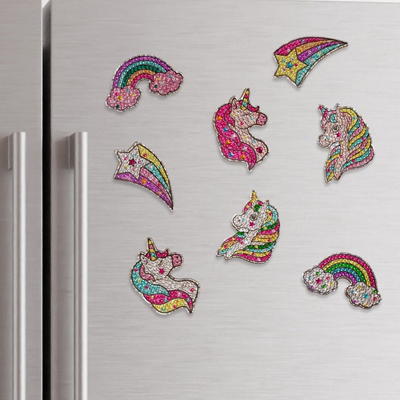 Diamond Art Unicorns and Rainbow Magnets 