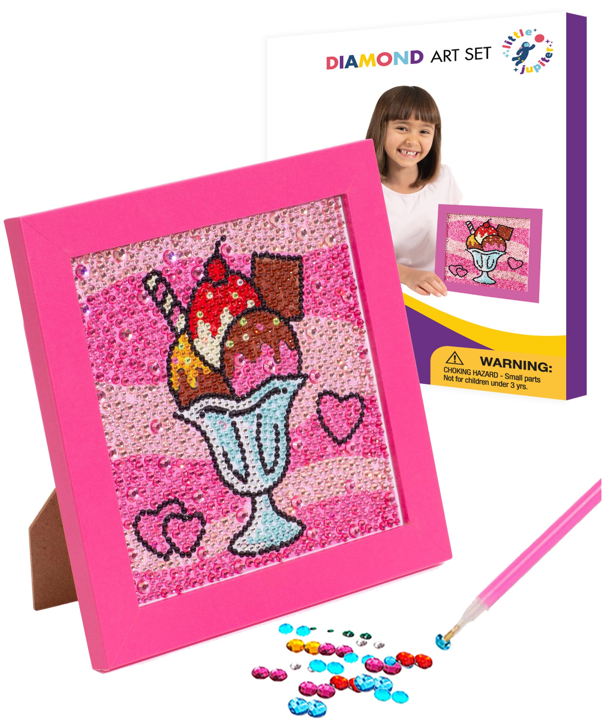 Diamond Painting Kits for Kids Age 6-12: Birthday Gifts for 7 8 9 10 Year  Old Girls Boys DIY Art Craft for Children Adult 5D Frame Diamond Paint Set  Deer Art and