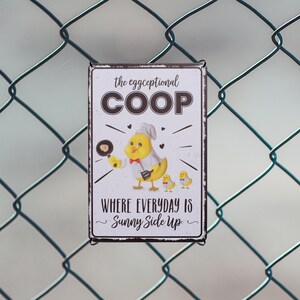 Chicken Coop Sign -Eggceptional Coop - 7 7/8&#39; x 11 7/8&quot;