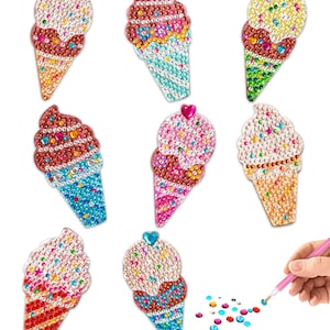 Diamond Art Ice Cream Magnets