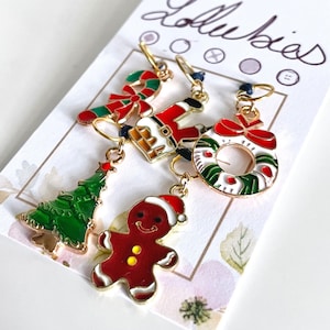 Set mit 5 Maschenmarkierern zum Stricken – Weihnachten Nr. 1