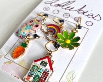 Knitting Stitch Markers Set (5) - Spring #2