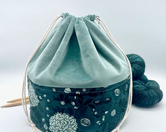 Medium Knitting Bag. Natural Organic Canvas Organizer/project Bag, Numerous  Pockets Hold All Your Supplies. Portable & Eco-friendly 