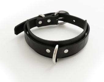 Collar - Full Grain Leather Choker - Handmade in Portland, Oregon