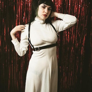 Athena I Harness - Leather Chest Harness - Full Grain Latigo Leather - Handmade In Portland, Oregon