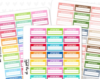 APPOINTMENT Header Box Planner Stickers || Large Sticker Sheet || S163