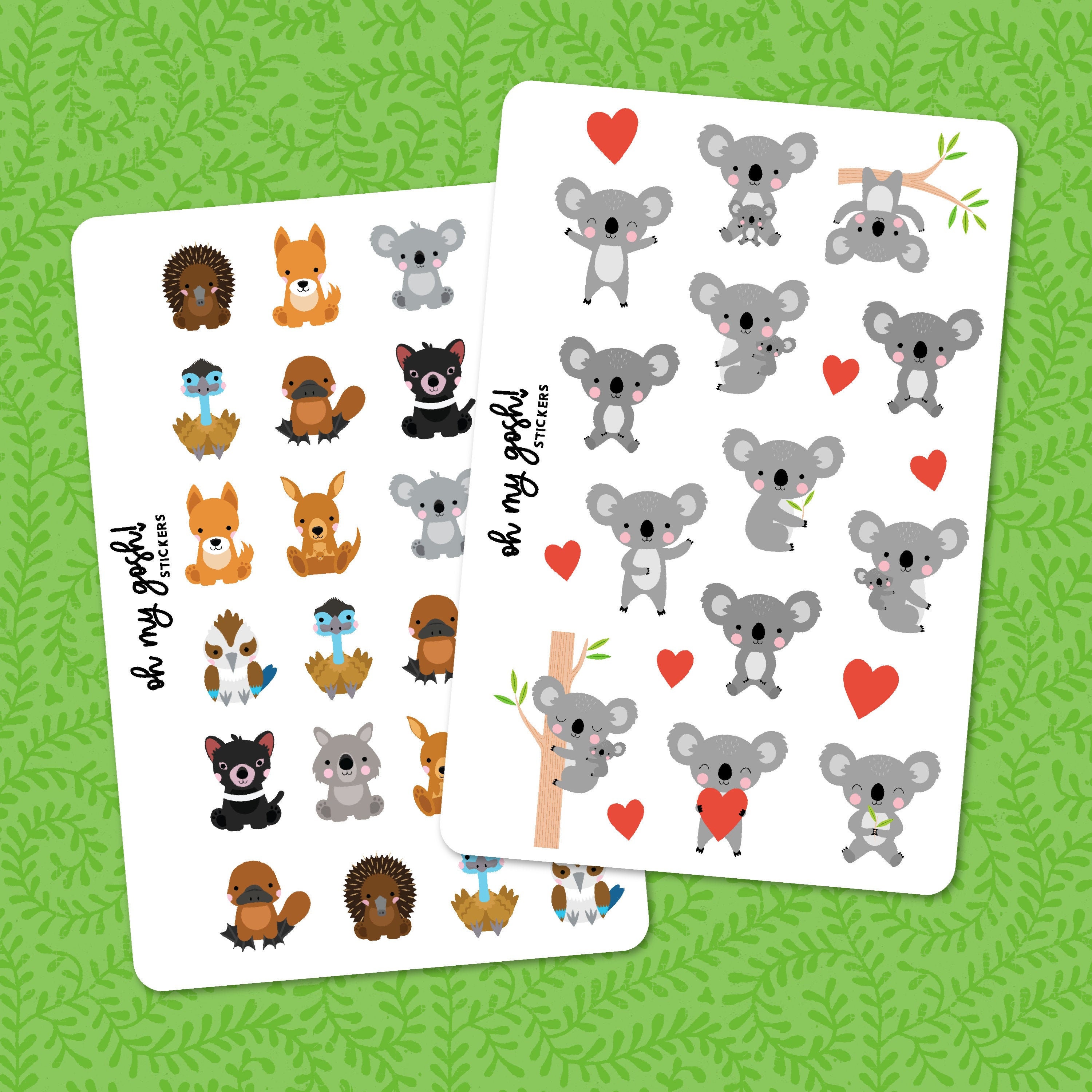 Australian Animals Planner Stickers Aussie Animals or Cute Etsy