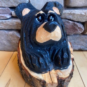 Black Stump Bear, Wood Chainsaw Carving, Home Decor