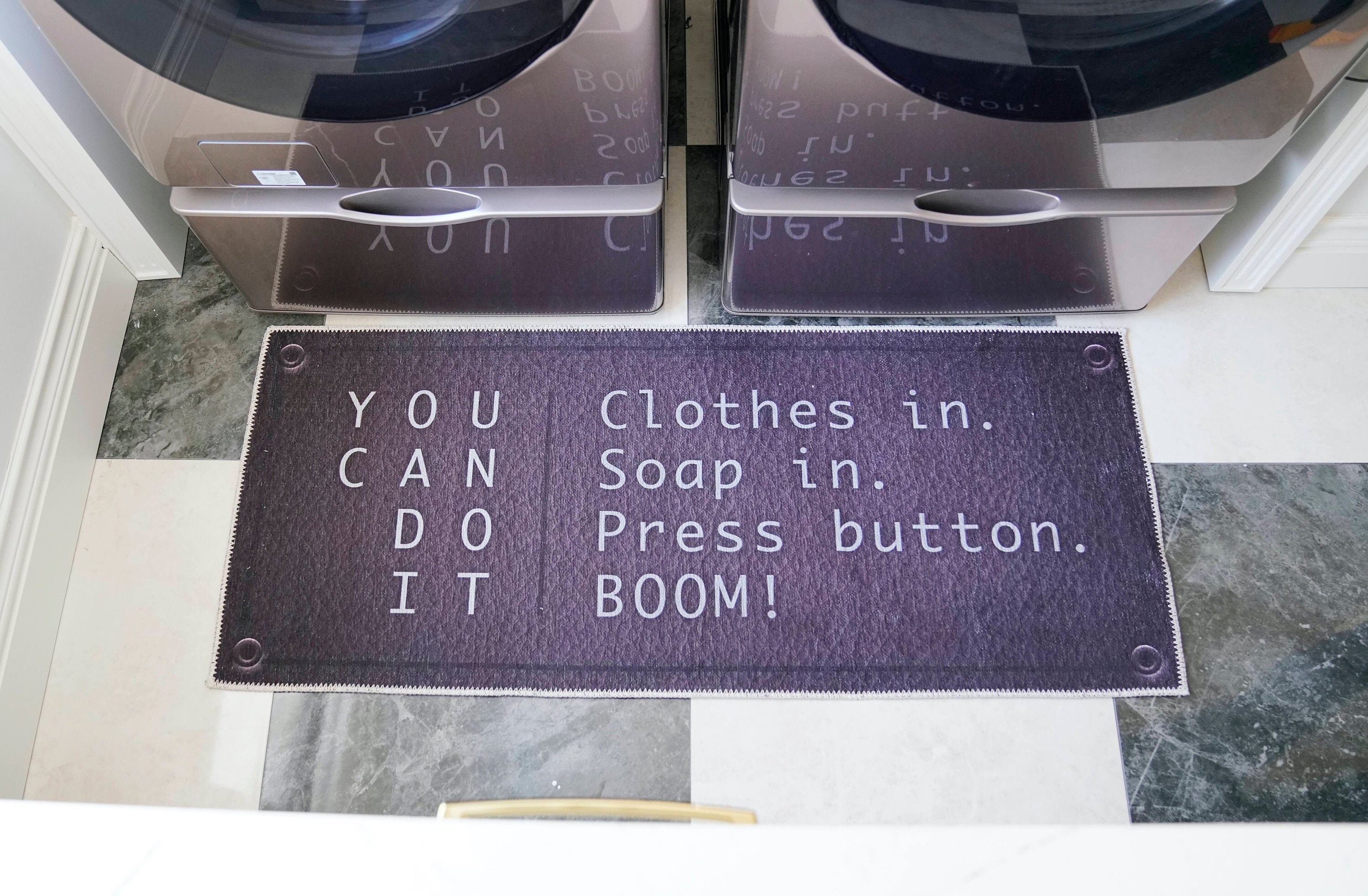 Alfombra de lavandería 24x56 alfombras de área de goma | Etsy