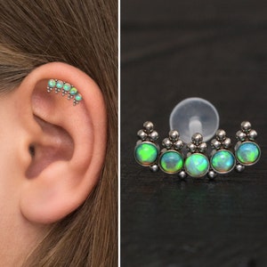 Curved bar cartilage earrings discount