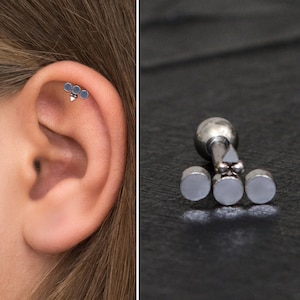 Curved Stud Earring Surgical Steel, Curved Cartilage Earring Stud, Helix Earring, Cartilage Curved Bar Earring, Cartilage Piercing