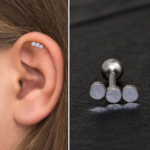 Cartilage Curved Bar Earring Surgical Steel, Helix Curved Barbell Earring, Cartilage Piercing, Helix Piercing, Barbell Piercing