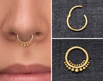 Septum Clicker Hoop aus chirurgischem Stahl, Daith Clicker Ohrring, Septum Ring, Daith Piercing, Septum Schmuck, Septum Hoop, Daith Ohrring