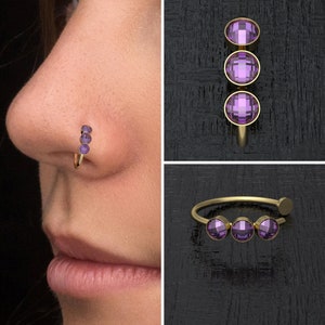 Fake Nose Ring CZ, Nose Cuff Surgical Steel, Ear Cuff, Fake Nose Hoop, Clip On Nose Ring, Fake Piercing, Cartilage Cuff