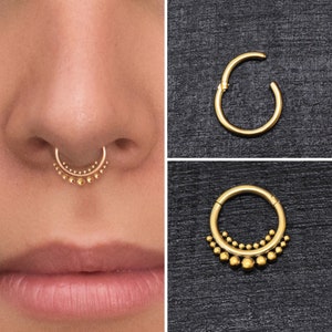 Septum Clicker Hoop Surgical Steel, Daith Clicker Earring, Septum Ring, Daith Piercing, Septum Jewelry, Septum Hoop, Daith Earring