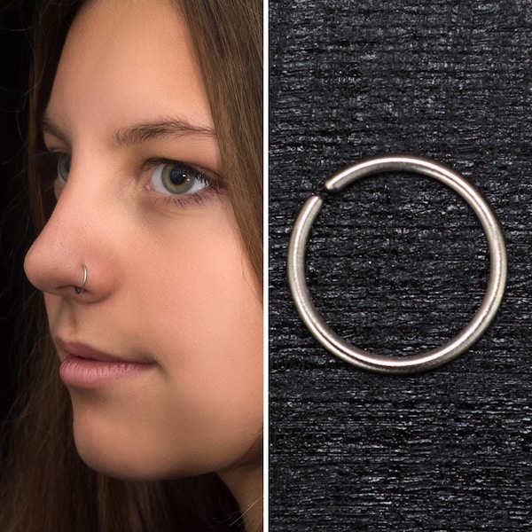 Implant Grade Titanium Nose Hoop, Nose Jewelry, Nose Piercing, Nose Earring, Nostril Piercing, Nose Ring Hoop 22g 20g 18g