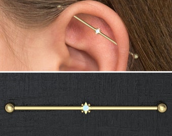 14k gold industrial piercing