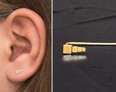 Up The Ear Earrings Surgical Steel, Ear Climber Earrings, Vine Earrings, Ear Pin, Ear Sweep, Climbing Earring, Curved Stud Earring