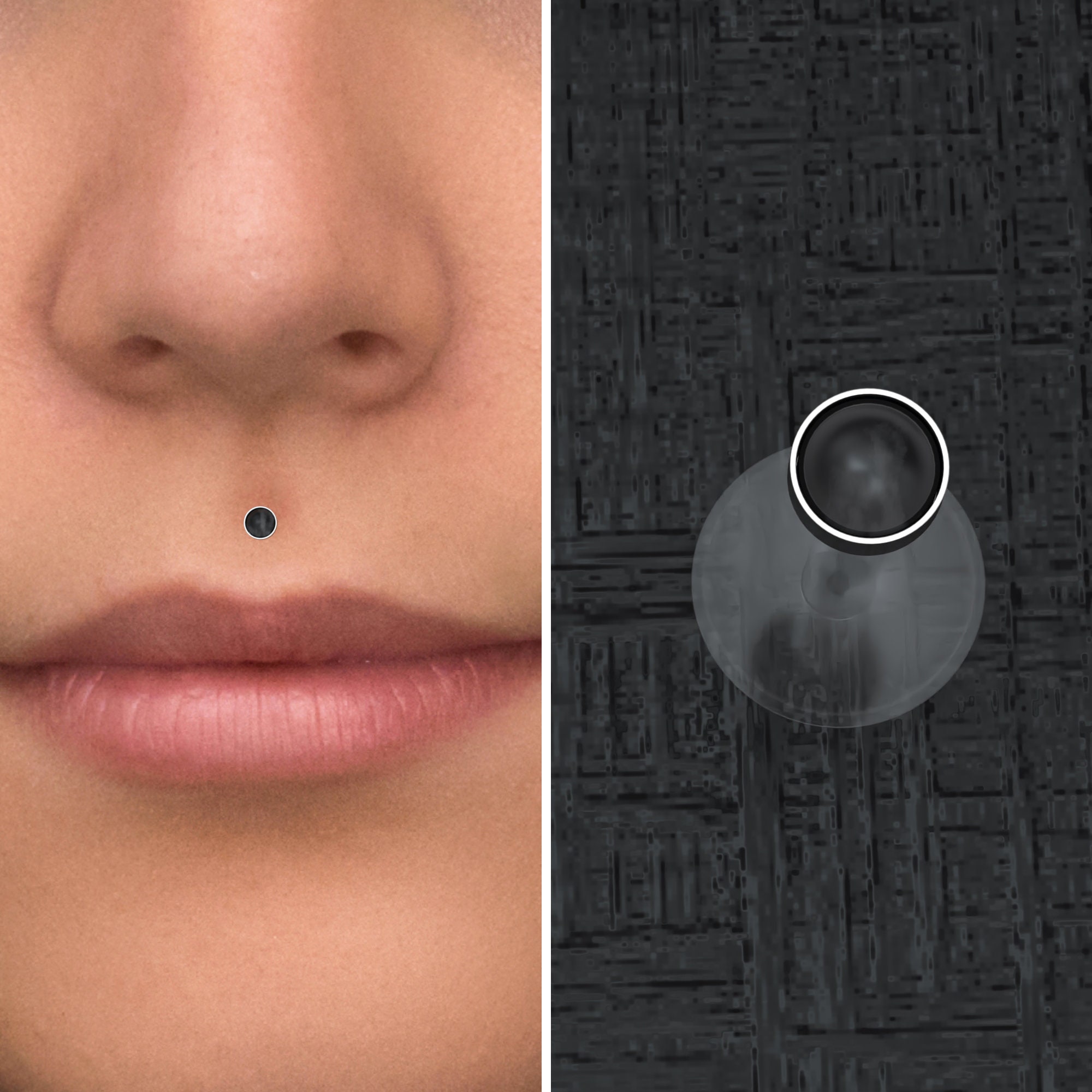 Onyx Lip Labret Medusa Piercing Bioflex Labret Jewelry Medusa