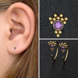 CZ Small Hoop Earrings Surgical Steel, Huggie Hoops, Open Hoop Earrings, Sleeper Earrings Hoop, Tiny Earrings Jacket, Hug Earring