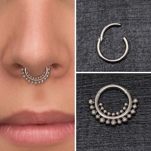Titan Septum Ring Clicker Ohrring, Daith Ohrring Implantat Grade, Septum Schmuck, Septum Clicker Hoop, Daith Piercing, Daith Ring