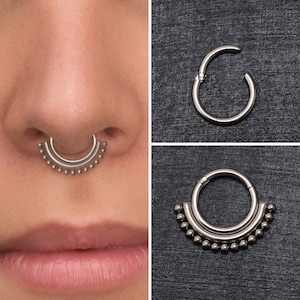 Septum-Ring, Titan-Implantatqualität, Daith-Schmuck, Septum-Schmuck, Daith-Ohrring, Septum-Clicker-Reifen, Daith-Piercing, Daith-Reifen