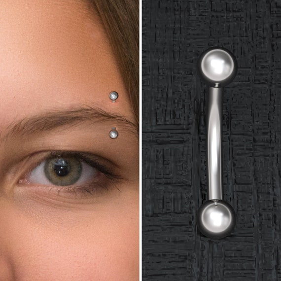 2-Surgical Steel 3mm Ball Eyebrow Piercing ￼curved barbell Helix Lip Nipple  Ring | eBay