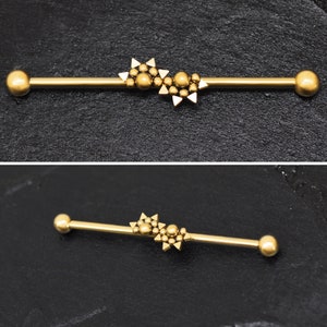 Industrie Piercing Schmuck Chirurgenstahl, Industrial Barbell 14g, Straight Barbell Schmuck, Scaffold Barbell, Industrial Bar