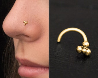 Nasenschraube Stud Chirurgenstahl, Nasenstecker Ring, Nasenknochen, Nasenohrring, Nasenpin, Nasenloch Schmuck, Nasenpiercing 22g 20g 18g 16g