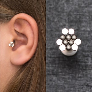 Surgical Steel Forward Helix Earring Stud, Conch Earring, Tragus Stud, Cartilage Piercing, Tragus Piercing, Labret Stud Earring