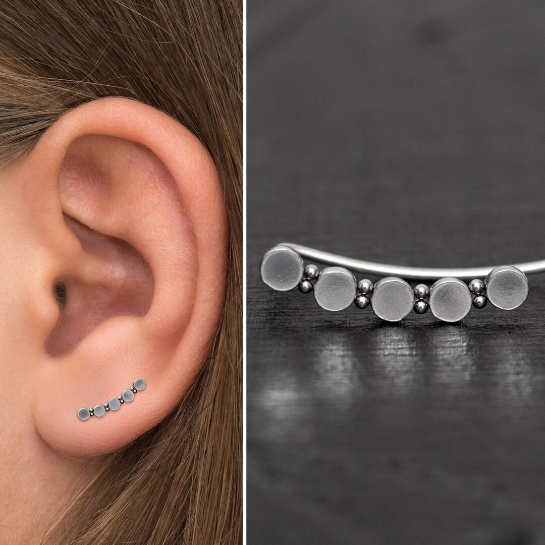Climbing Ear Cuff Earrings Surgical Steel Ear Climber Etsy UK
