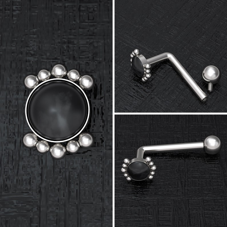 Surgical Steel VCH Piercing Jewelry Onyx Clitoral Piercing Etsy