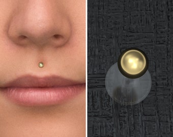 Lip Labret Bioflex, Monroe Lip Ring, Medusa Jewelry, Medusa Lip Stud, Labret Earring, Flat Back Earring, Philtrum Jewelry