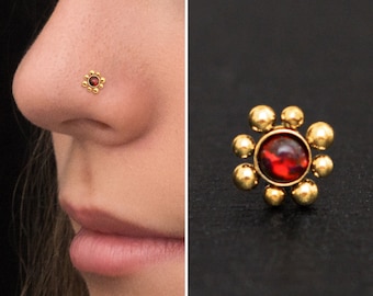 Opal Nose Stud Screw, Surgical Steel Nose Screw Stud, Nose Bone, Nose Ring, Nose Pin, Nostril Jewelry, Nose Jewelry 22g 20g 18g 16g