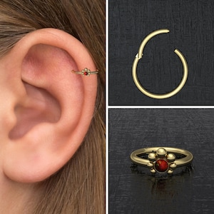 Acier chirurgical, boucle d'oreille tragus, anneau à cliquet, cliquet à hélice avant, piercing au tragus, conque, anneau de cartilage