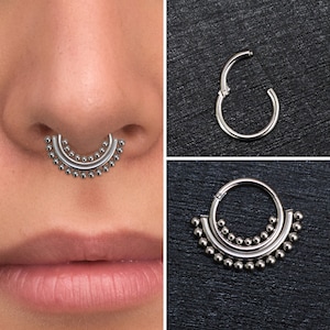 Daith Ohrring Titan, Septum Ring 16g, Septum Clicker Ohrring, Daith Schmuck, Septum Hoop, Daith Clicker Hoop