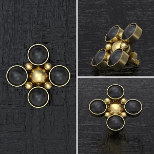 Onyx Dermal Jewelry Surgical Steel, Dermal Top, Internally Threaded Dermal Piercing, Dermal Anchor Top 16g 14g, Body Piercing Jewelry