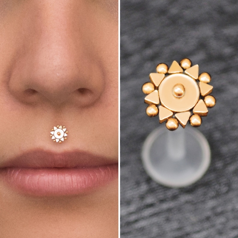 Lip Ring Bioflex Lip Jewelry Medusa Jewelry Lip Stud Etsy