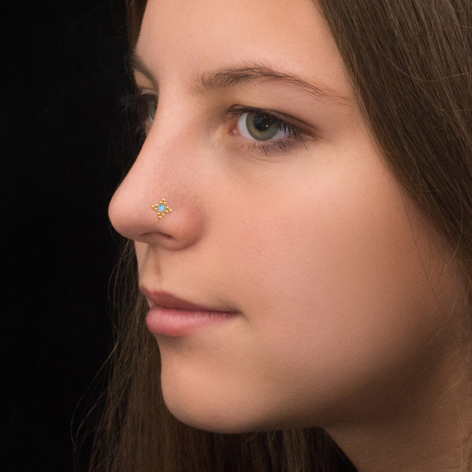 Opal Nose Stud Screw Surgical Steel Nose Screw Stud Nose Etsy