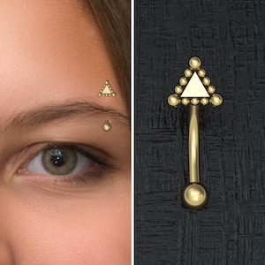 Eyebrow Jewelry Surgical Steel, Rook Piercing, Curved Barbell Piercing 18g 16g 14g, Eyebrow Ring, Rook Barbell, Eyebrow Bar