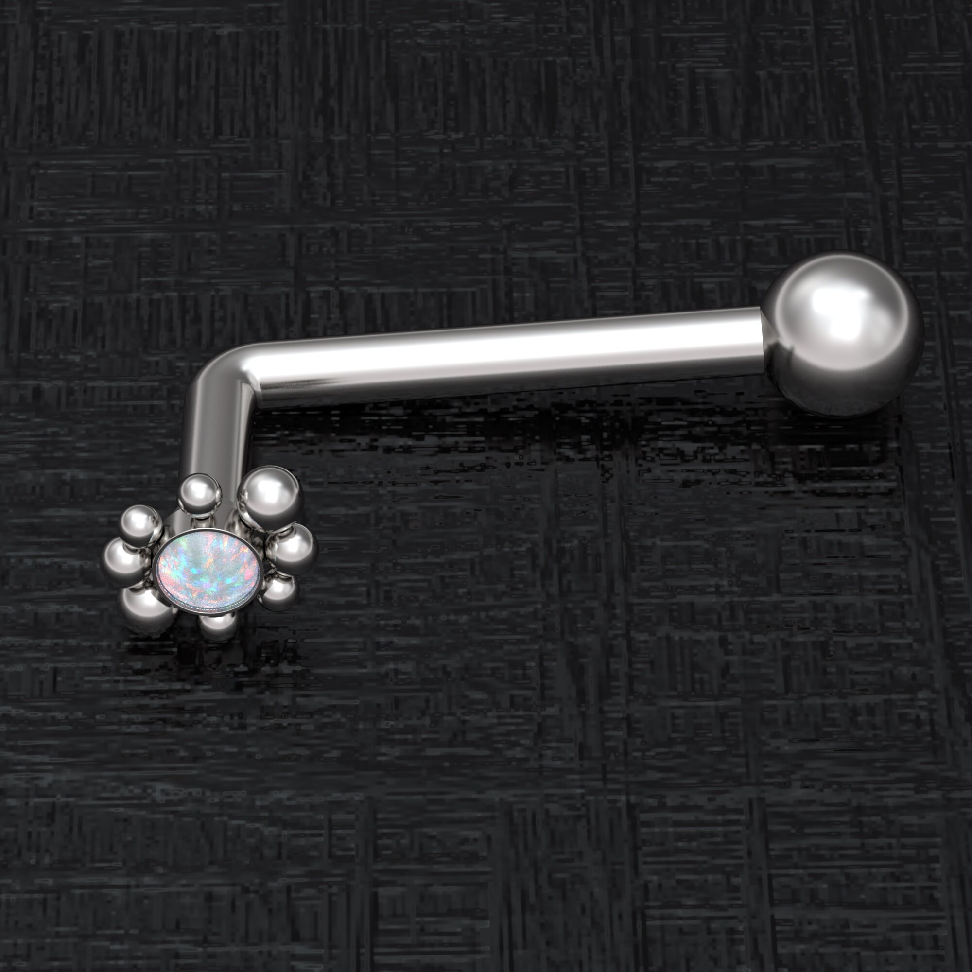 Surgical Steel Christina Piercing 14g Vertical Clit Hood Jewelry Opal Surgical Steel Christina Piercing 14g Vertical Clit Hood Jewelry Opal