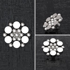 Dermal Piercing Surgical Steel, Dermal Top, Internally Threaded Dermal Jewelry, Microdermal Top 16g 14g, Body Piercing Jewelry