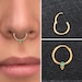Surgical Steel Septum Ring Clicker Earring, Opal Daith Earring, Septum Jewelry 16g, Septum Clicker Hoop, Daith Piercing, Daith Ring 