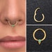 Surgical Steel Septum Ring Clicker Earring, Opal Daith Earring, Septum Jewelry 16g, Septum Clicker Hoop, Daith Piercing, Daith Ring 