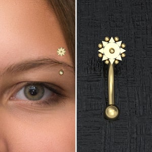 Surgical Steel Curved Barbell Piercing, Rook Earring 18g 16g 14g, Eyebrow Ring, Rook Barbell, Eyebrow Piercing, Rook Ring