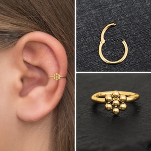 Cartilage Earring Hoop Surgical Steel, Forward Helix Earring, Rook Piercing, Conch Jewelry, Tragus Piercing, Conch Clicker Ring